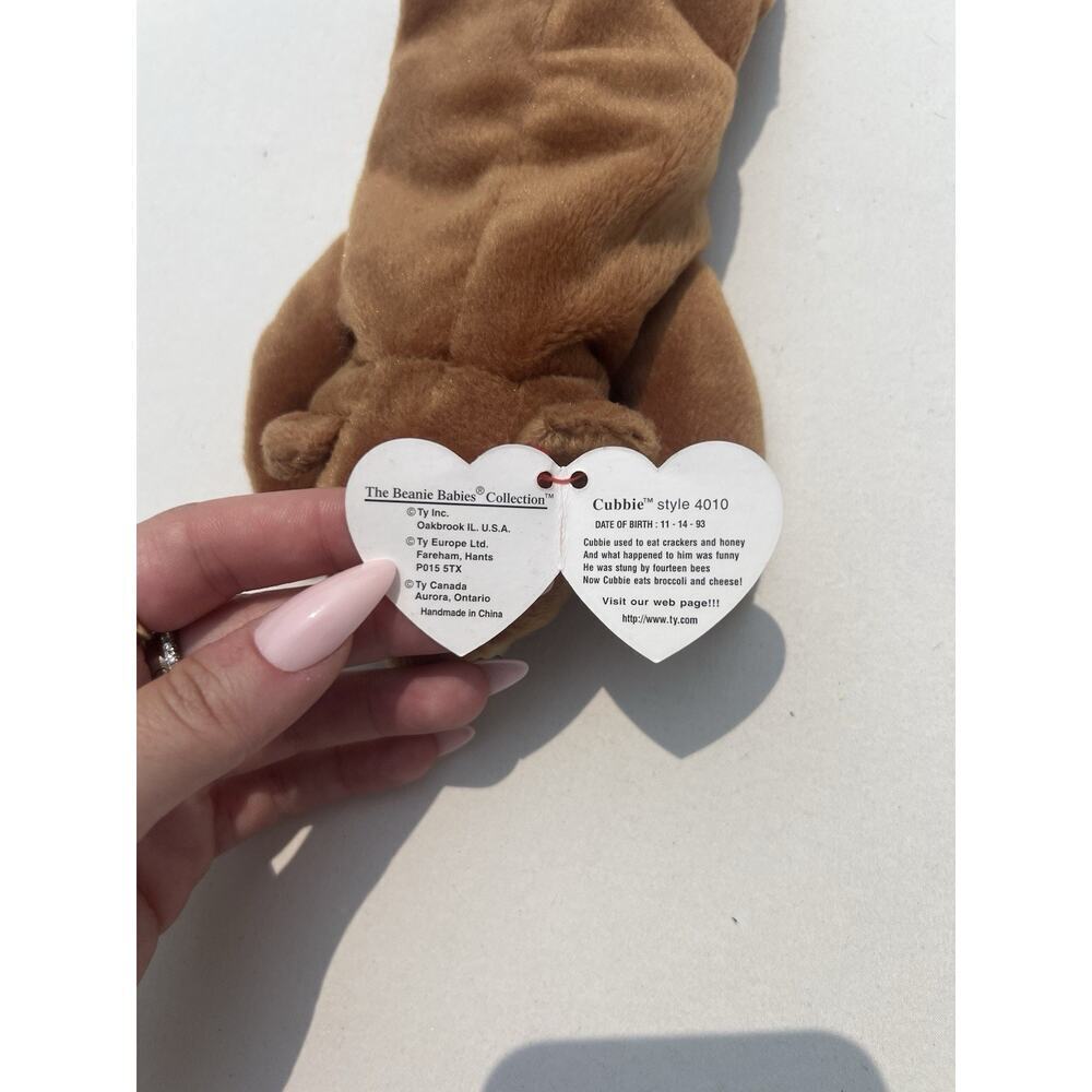 Ty Beanie Babies Cubbie the Brown Bear November 14, 1993 - Picture 2 of 4